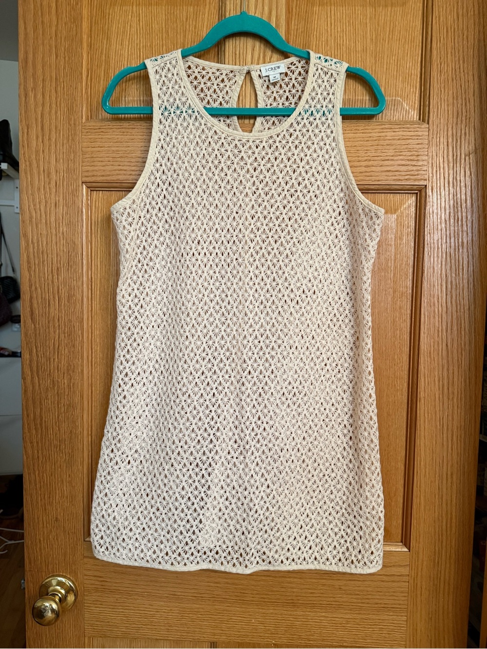 J. Crew Beige Crochet coverup dress
